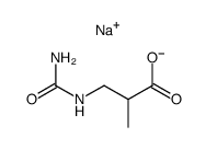 sodium 2-methyl-3-ureidopropanoate结构式