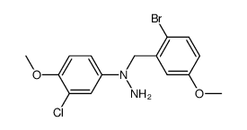 N-(2-bromo-5-methoxybenzyl)-N-(3-chloro-4-methoxyphenyl)hydrazine Structure