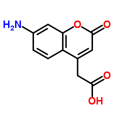 7-氨基-4-羧甲基香豆素结构式