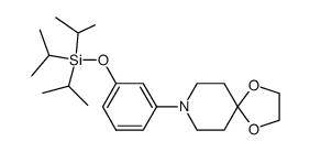 8-(3-((triisopropylsilyl)oxy)phenyl)-1,4-dioxa-8-azaspiro[4.5]decane Structure