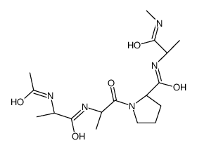 (2S)-1-[(2R)-2-[[(2S)-2-acetamidopropanoyl]amino]propanoyl]-N-[(2S)-1-(methylamino)-1-oxopropan-2-yl]pyrrolidine-2-carboxamide Structure