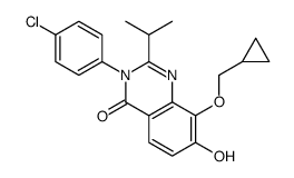 4(3H)-Quinazolinone,3-(4-chlorophenyl)-8-(cyclopropylmethoxy)-7-hydroxy-2-(1-methylethyl)- Structure