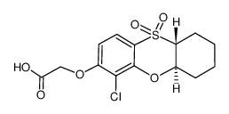 <(trans-4-chloro-5a,6,7,8,9,9a-hexahydrophenoxathiin-3-yl)oxy>acetic acid 10,10-dioxide结构式
