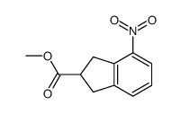 2,3-二氢-4-硝基-1H-茚-2-羧酸甲酯结构式