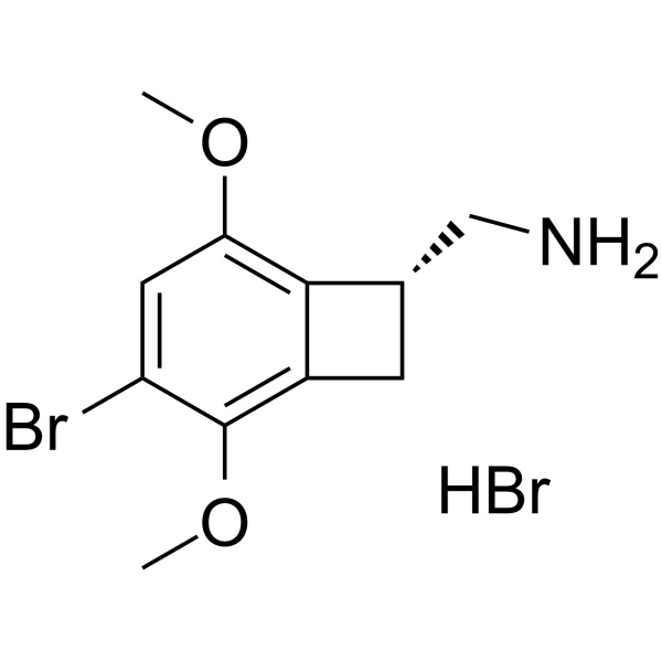 Bicyclo[4.2.0]octa-1,3,5-triene-7-methanamine, 3-bromo-2,5-dimethoxy-, hydrobromide (1:1), (7R) Structure
