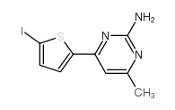 4-(5-碘-2-噻吩)-6-甲基嘧啶-2-胺结构式