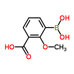 3-硼-2-甲氧基苯甲酸结构式