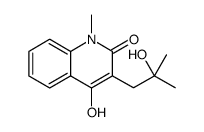 2(1H)-Quinolinone, 4-hydroxy-3-(2-hydroxy-2-methylpropyl)-1-methyl Structure