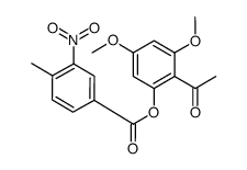 4',6'-dimethoxy-2'-(4-methyl-3-nitrobenzoyloxy)acetophenone结构式
