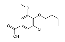 4-丁氧基-3-氯-5-甲氧基苯甲酸结构式