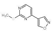 4-(异唑-4-基)-2-(甲硫基)嘧啶结构式