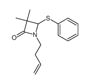 1-(but-3-en-1-yl)-3,3-dimethyl-4-(phenylthio)azetidin-2-one结构式