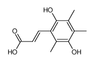 2,5-dihydroxy-3,4,6-trimethyl-trans()-cinnamic acid结构式