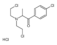 2-[bis(2-chloroethyl)amino]-1-(4-chlorophenyl)propan-1-one,hydrochloride结构式