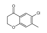6-氯-7-甲基-苯并二氢吡喃-4-酮结构式