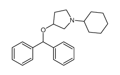 1-Cyclohexyl-3-(diphenylmethoxy)pyrrolidine结构式