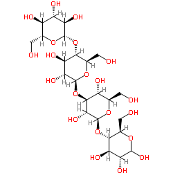 β-D-Glucopyranosyl-(1->4)-β-D-glucopyranosyl-(1->3)-β-D-glucopyranosyl-(1->4)-D-glucopyranose Structure