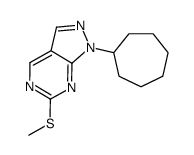 1-环庚基-6-(甲基硫代)-1H-吡唑并[3,4-d]嘧啶结构式