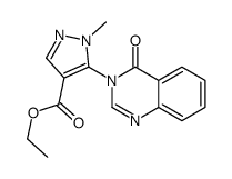 ethyl 1-methyl-5-(4-oxoquinazolin-3-yl)pyrazole-4-carboxylate结构式