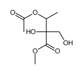 methyl 3-acetyloxy-2-hydroxy-2-(hydroxymethyl)butanoate结构式