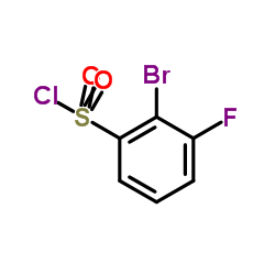 2-Bromo-3-fluorobenzenesulfonyl chloride结构式