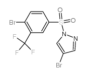 4-溴-1-(4-溴-3-三氟甲基苯基磺酰基)吡唑结构式