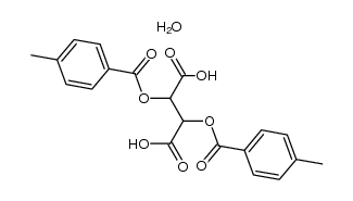 (-) di-para-toluoyl-L-tartaric acid monohydrate Structure