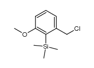 (2-(chloromethyl)-6-methoxyphenyl)trimethylsilane结构式