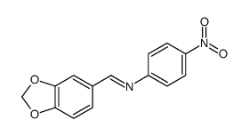 1-(1,3-benzodioxol-5-yl)-N-(4-nitrophenyl)methanimine结构式