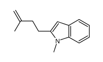 1-methyl-2-(3-methyl-3-butenyl)-1H-indole结构式
