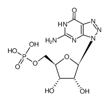 8-azaguanosine-5'-monophosphate Structure