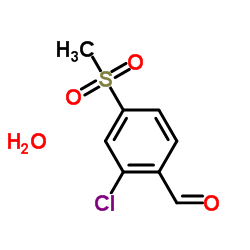 2-CHLORO-4-(METHYLSULFONYL)BENZALDEHYDE HYDRATE Structure