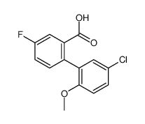 2-(5-chloro-2-methoxyphenyl)-5-fluorobenzoic acid结构式
