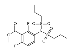 methyl 2,6-difluoro-3-(N-(propylsulfonyl)propylsulfonamido)benzoate结构式