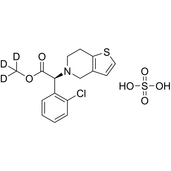 硫酸氢氯吡格雷-d3结构式