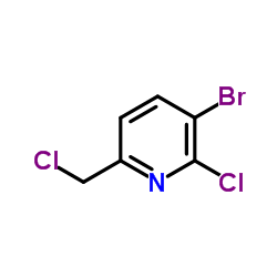 3-Bromo-2-chloro-6-(chloromethyl)pyridine Structure