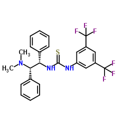 N-[3,5-双(三氟甲基)苯基]-N'-[(1S,2S)-2-(二甲基氨基)-1,2-二苯基乙基]硫脲结构式
