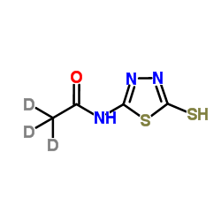 2-Acetamido-5-mercapto-1,3,4-thiadiazole-d3 Structure