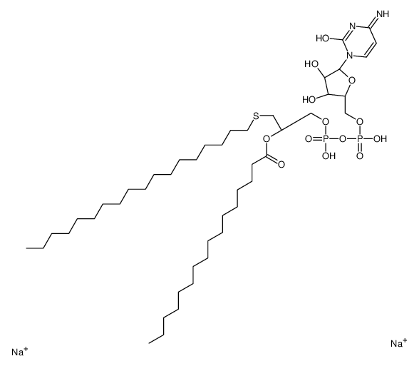 ara-CDP-1-S-octadecyl-2-O-palmitoyl-1-thioglycerol Structure