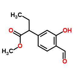 Methyl 2-(4-formyl-3-hydroxyphenyl)butanoate Structure