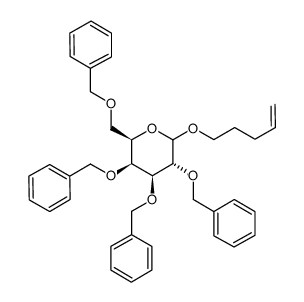 PENT-4-ENYL-2,3,4,6-TETRA-O-BENZYL-D-GALACTOPYRANOSIDE结构式
