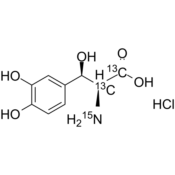 Droxidopa-13C2,15N hydrochloride Structure