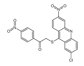 2-(2-chloro-6-nitroacridin-9-yl)sulfanyl-1-(4-nitrophenyl)ethanone结构式