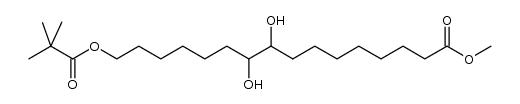 methyl 16-[(pivaloyl)oxy]-9,10-dihydroxyhexadecanoate结构式