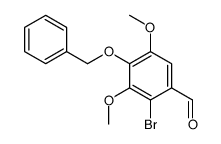 2-bromo-3,5-dimethoxy-4-phenylmethoxybenzaldehyde Structure