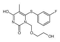 6-(3-fluorophenyl)sulfanyl-1-(2-hydroxyethoxymethyl)-5-methylpyrimidine-2,4-dione Structure