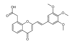 {4-Oxo-2-[(E)-2-(3,4,5-trimethoxy-phenyl)-vinyl]-4H-chromen-8-yl}-acetic acid Structure