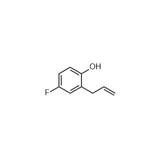 4-氟-2-(丙-2-烯-1-基)苯酚结构式