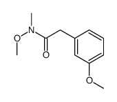 N-METHOXY-2-(3-METHOXY-PHENYL)-N-METHYL-ACETAMIDE Structure