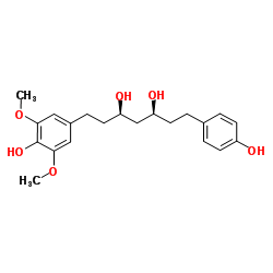 (3R,5S)-REL-1-(4-羟基-3,5-二甲氧基苯基)-7-(4-羟基苯基)-3,5-庚二醇结构式